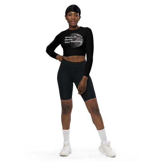 Women Crop Top The Moon Collection for Quasar Markets a multifunctional item, fit for athletic wear, swimwear, or streetwear collections.