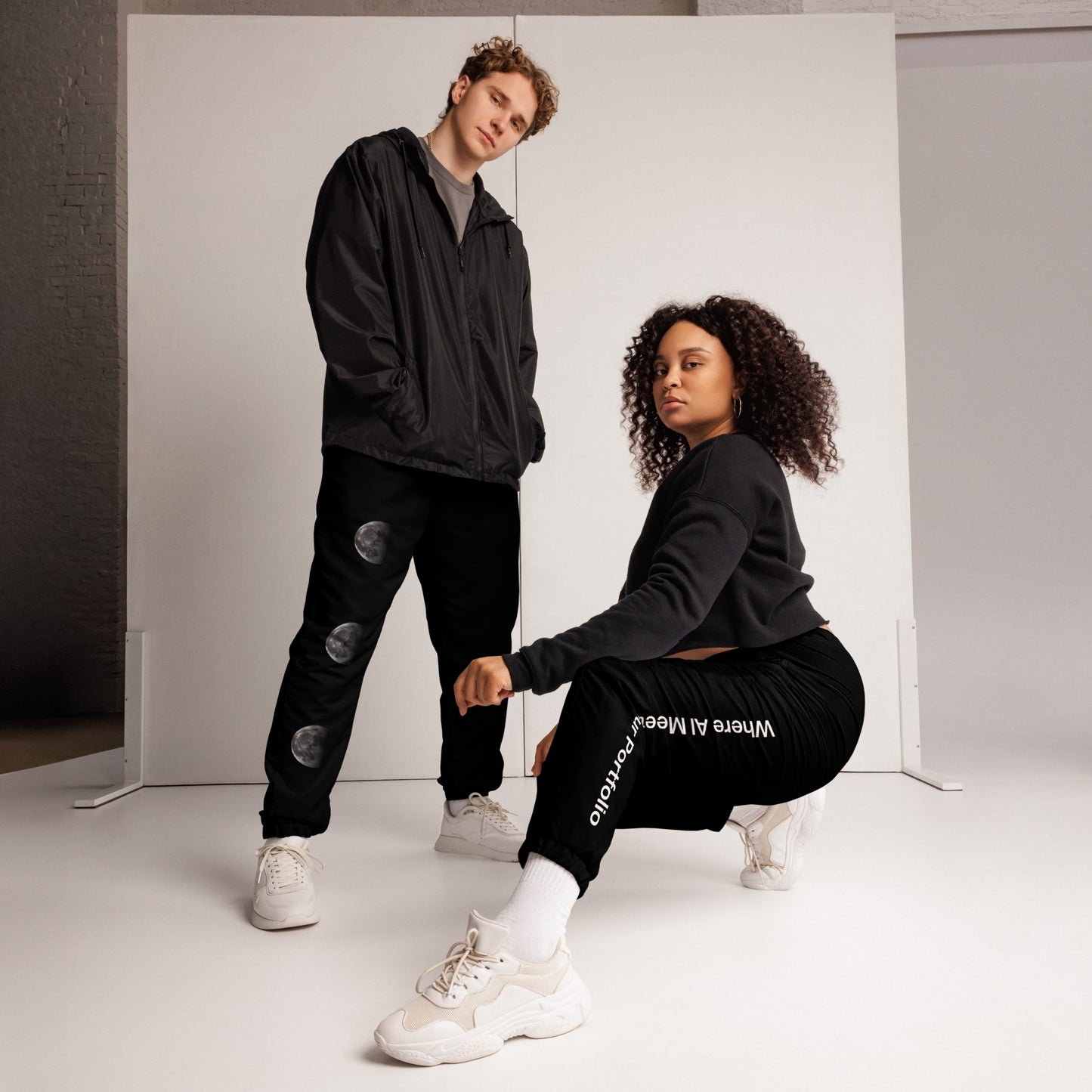 Unisex Track Pants: The Moon Collection for Quasar Markets A modern alternative to regular activewear and are ideal for a street-style outfit.