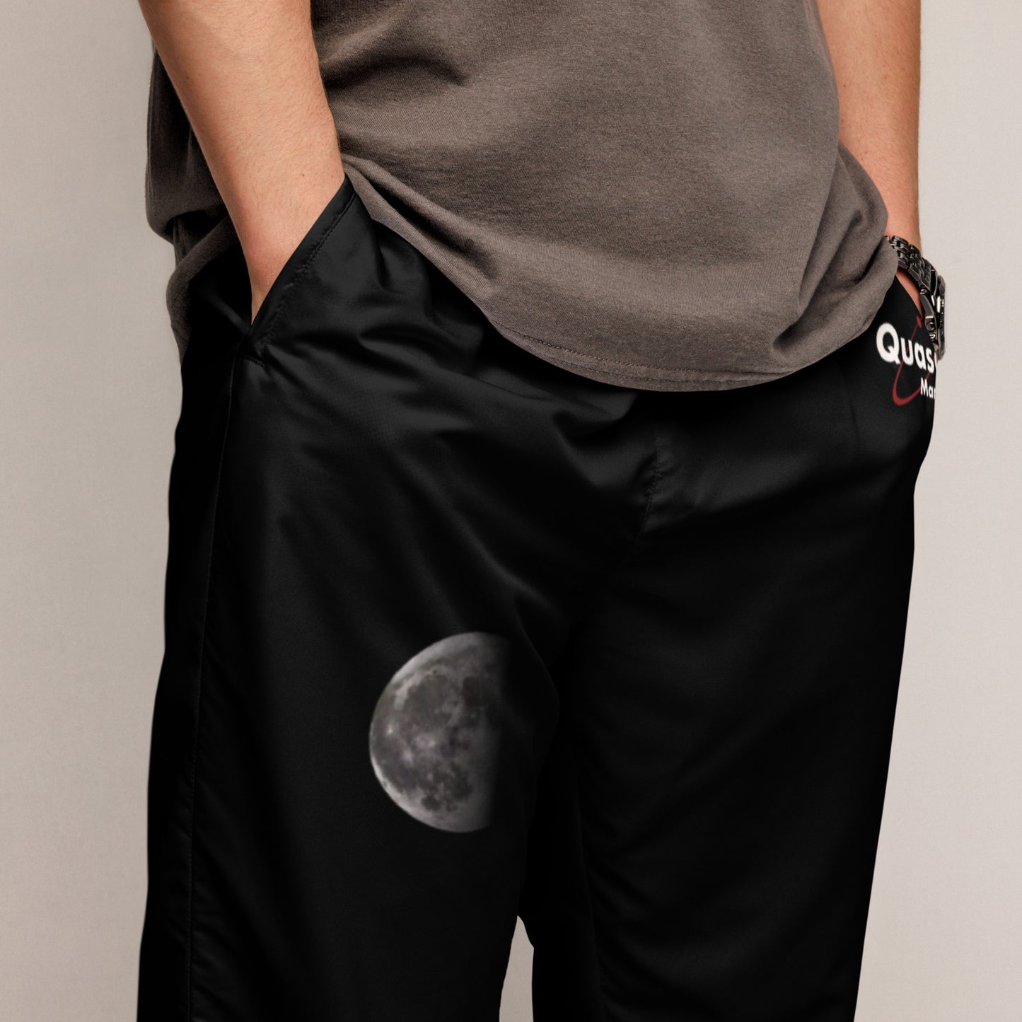 Unisex Track Pants: The Moon Collection for Quasar Markets A modern alternative to regular activewear and are ideal for a street-style outfit.