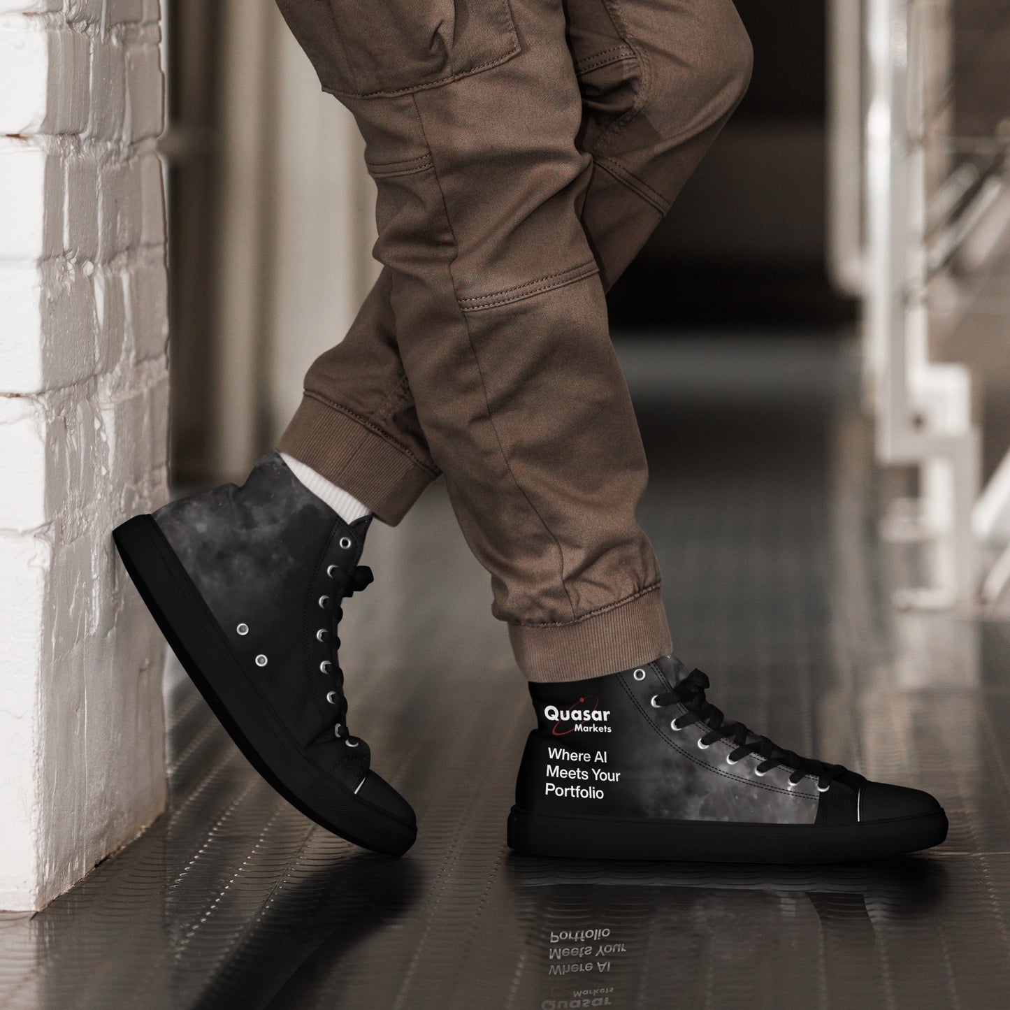 Men High-Top Shoes: The Moon Collection for Quasar Markets luxury high-top shoes that blend fashion with comfort