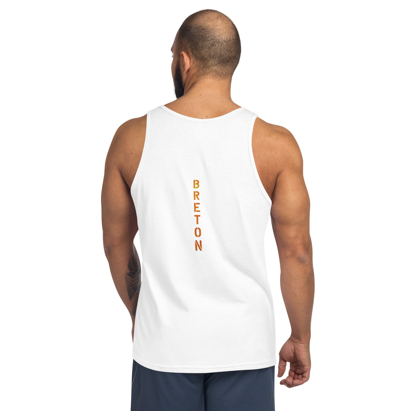 Unisex Tank Top White only 9 LEFT!  Curated for JOSEPH BRETÓN LIMITED-EDITION “A-2345”  experience the  COLLECTION featuring images from his “A-2345” composition