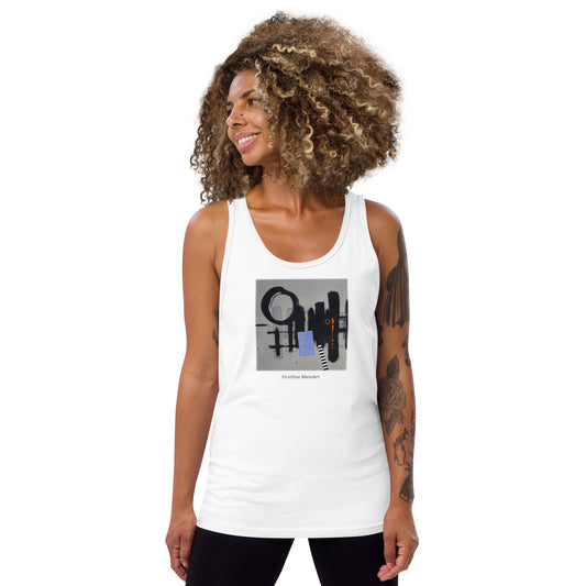 Unisex Tank Top White only 9 LEFT!  Curated for JOSEPH BRETÓN LIMITED-EDITION “A-2345”  experience the  COLLECTION featuring images from his “A-2345” composition