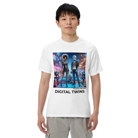Unisex garment-dyed heavyweight t-shirt Digital Twin 5