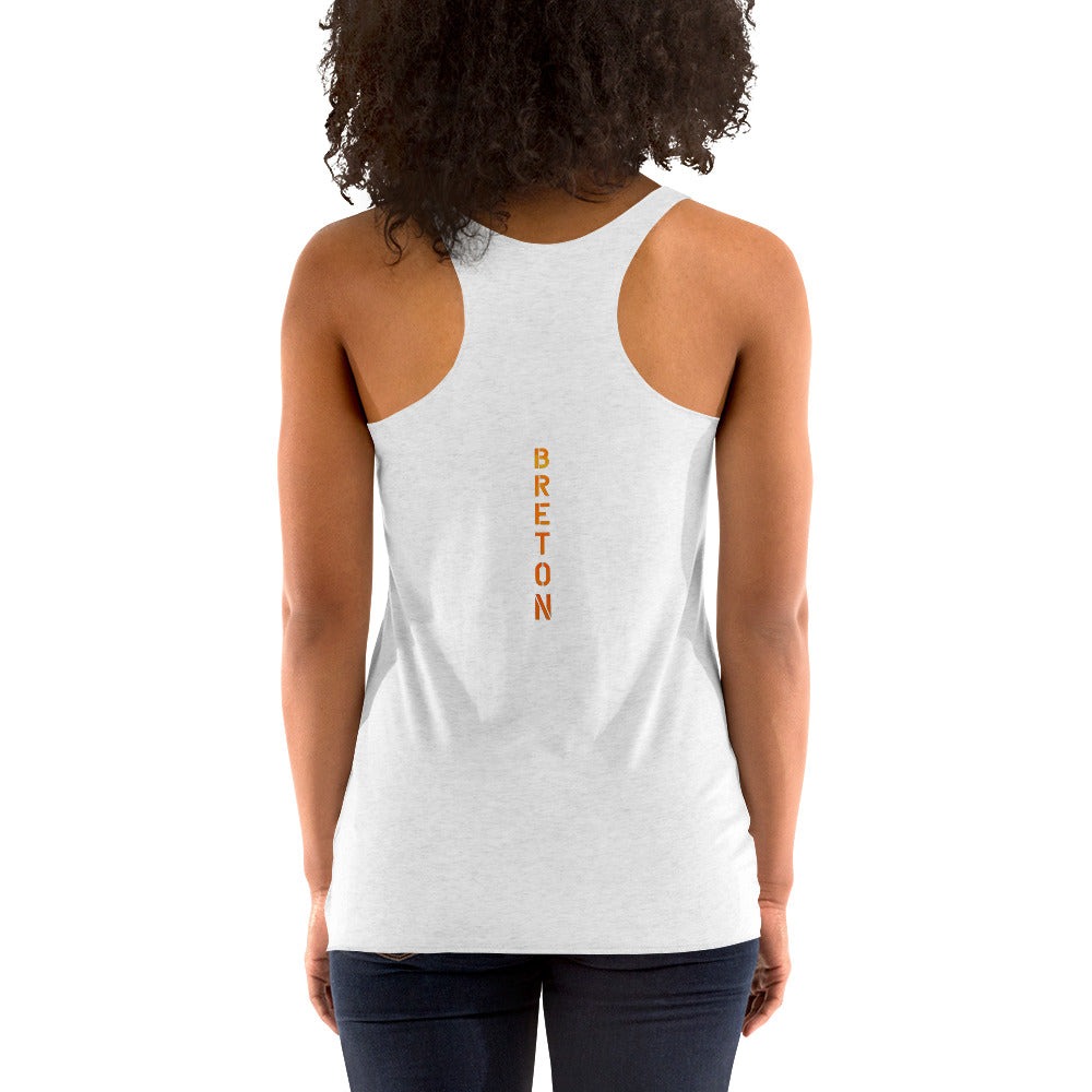 Women Racerback Tank White only 25 LEFT! Curated for JOSEPH BRETÓN LIMITED-EDITION “A-2345” experience the COLLECTION featuring images from his “A-2345” composition