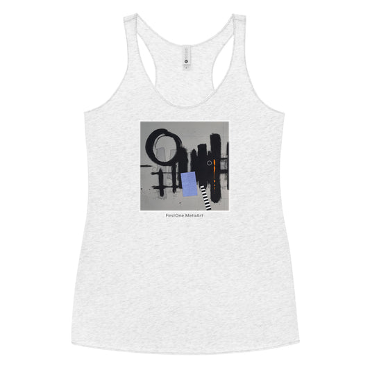 Women Racerback Tank White only 25 LEFT! Curated for JOSEPH BRETÓN LIMITED-EDITION “A-2345” experience the COLLECTION featuring images from his “A-2345” composition