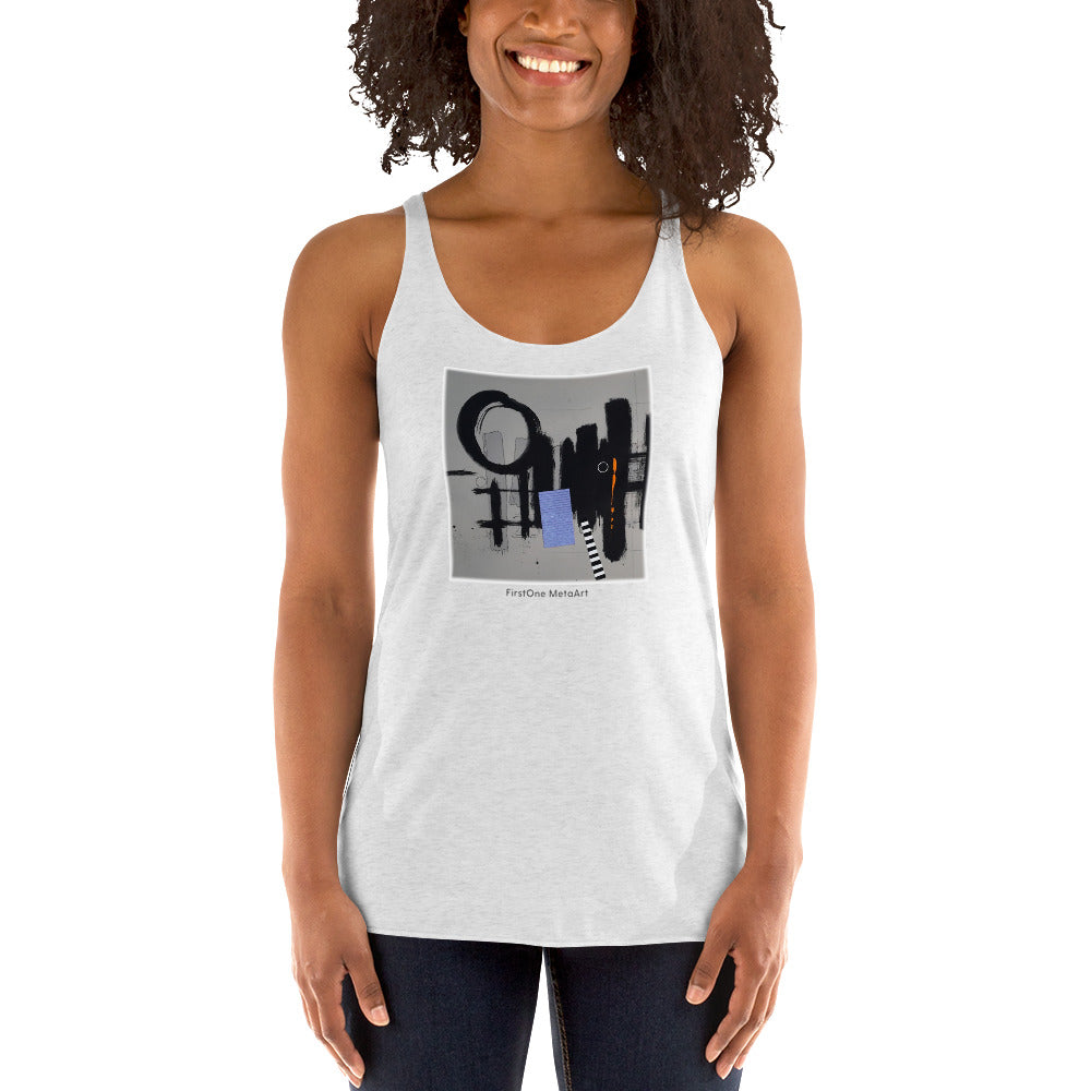 Women Racerback Tank White only 25 LEFT! Curated for JOSEPH BRETÓN LIMITED-EDITION “A-2345” experience the COLLECTION featuring images from his “A-2345” composition